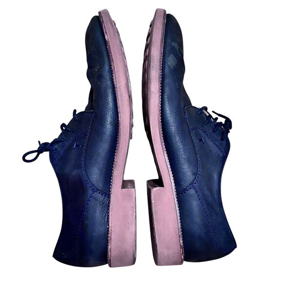 Tod's Midnight Navy Blue Matte Leather Derby US 11 Shoes - Picture 2 of 11